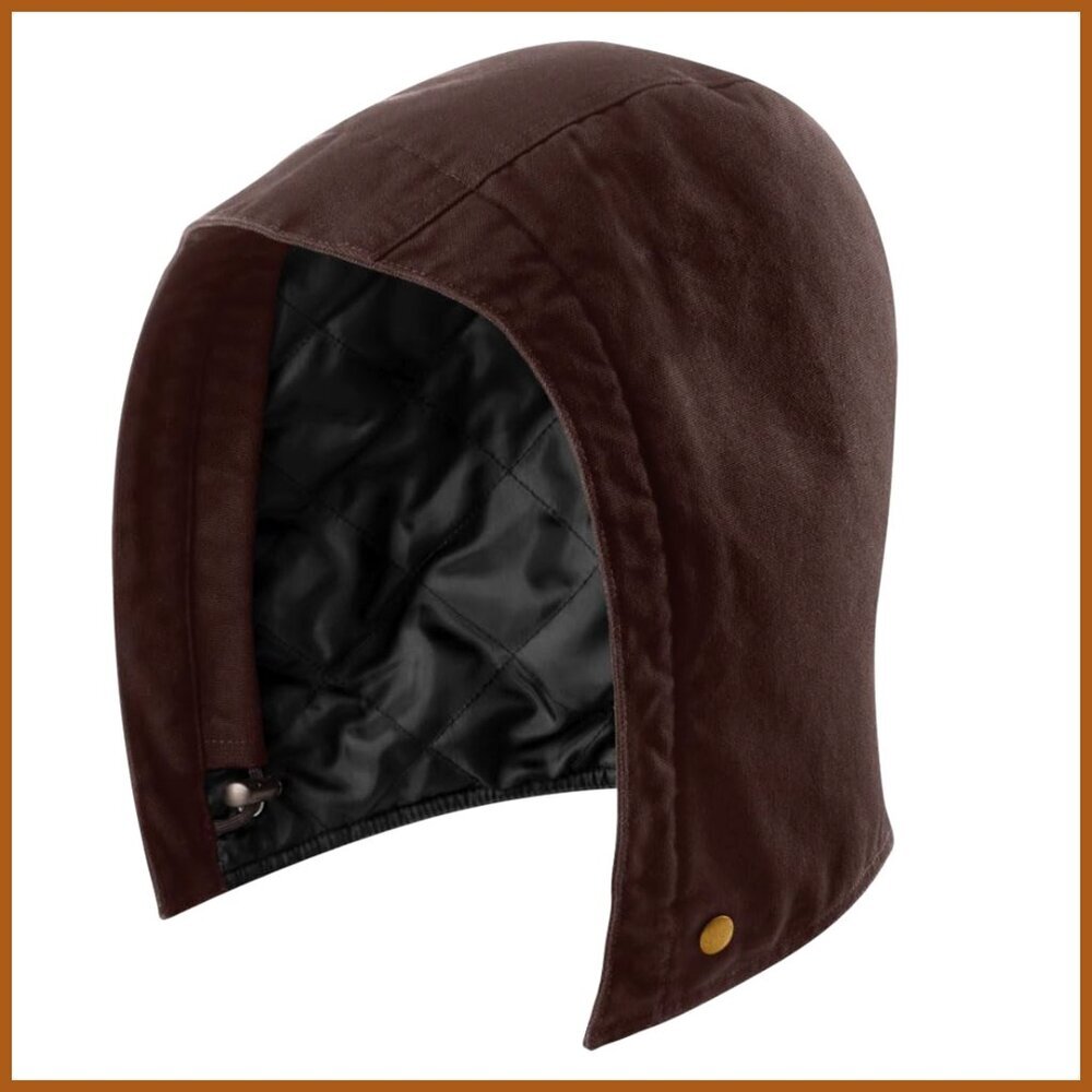 Quilted Nylon Lined Canvas Hood for Work Outerwear